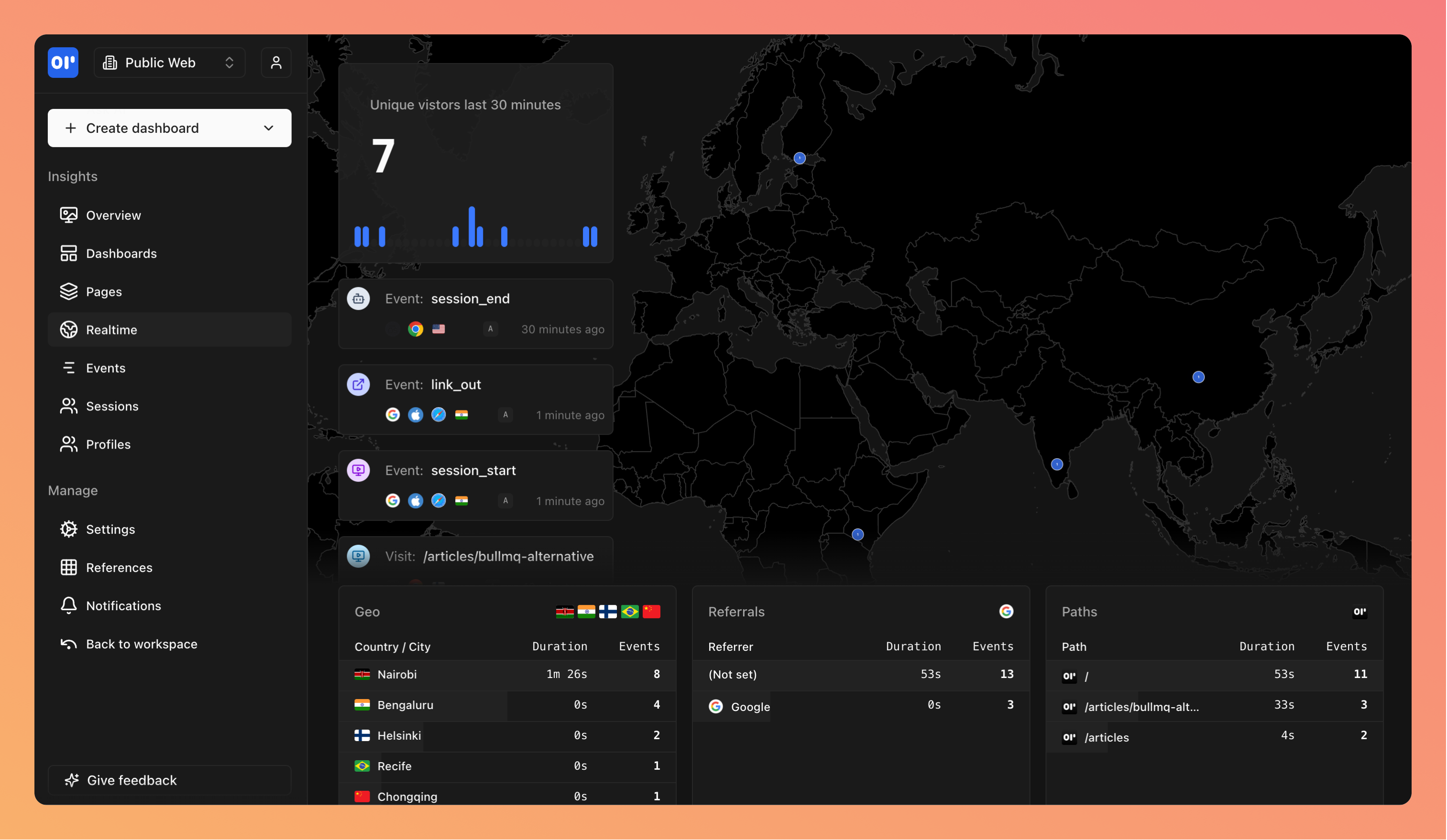 Helion combines web and product analytics in a single platform