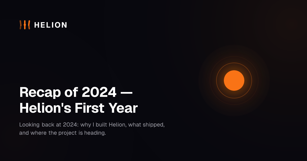 Recap of 2024 — Helion's First Year